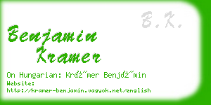 benjamin kramer business card